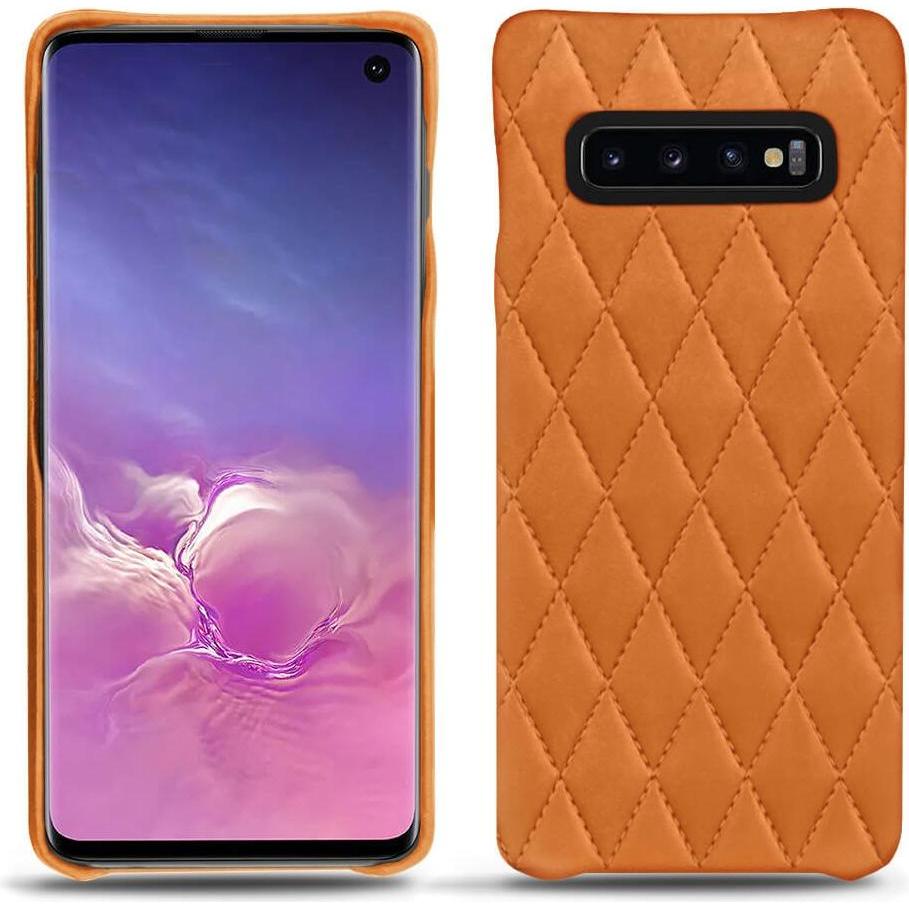 Noreve Lederschutzhülle (Samsung Galaxy S10), Smartphone Hülle, Orange