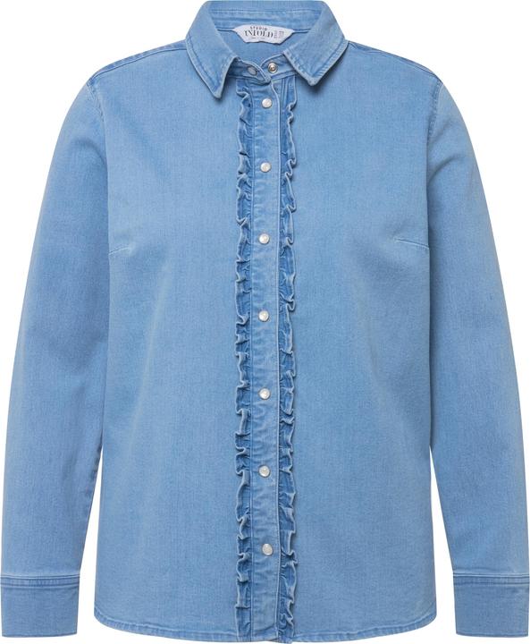 Immagine prodotto Studio Untold Jeanshemd, Regular Fit, Rüschen-Knopfleiste, Hemdkragen, Langarm (50, 52)