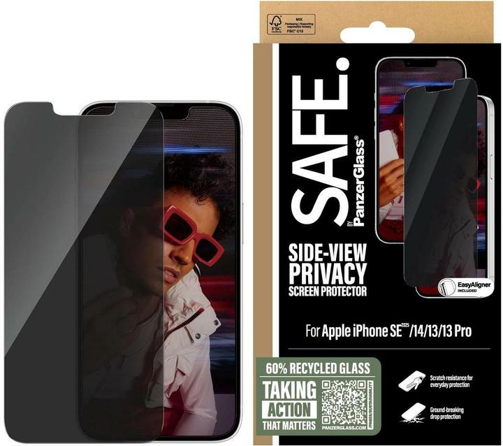 Produktbild PanzerGlass SAFE. Privacy Screen Protector (1 Stück, Apple iPhone 16e, Apple iPhone 13, Apple iPhone 14, Apple iPhone 13 Pro)