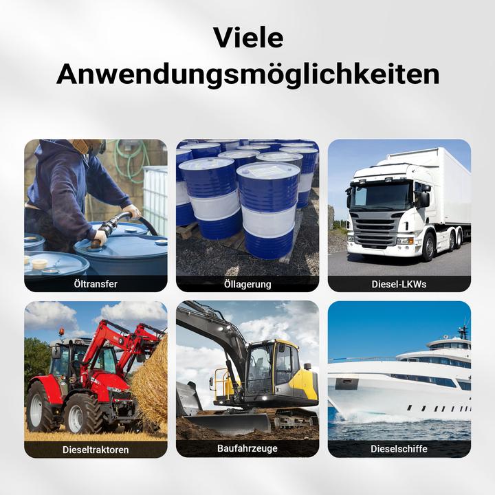 Produktbild Wiltec Heizöl- und Dieselpumpe 230V/550W 60l/min selbstansaugend Pumpe Pistole