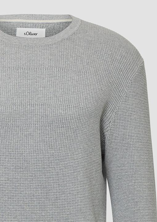 Produktbild s.Oliver Strickpullover Strukturmikx-Pullover aus reiner Baumwolle (S)