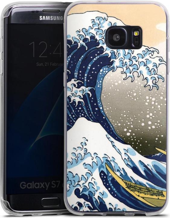 Produktbild DeinDesign Silikon Hülle für Samsung Galaxy S7 Edge Handyhülle Case Smartphone Schutzhülle Die grosse Welle (Samsung Galaxy S7 Edge)