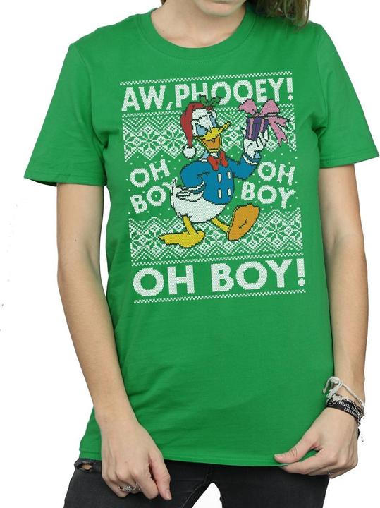 Immagine prodotto Disney Donald Duck Christmas Fair Isle Maglietta Ampia Donna (L)