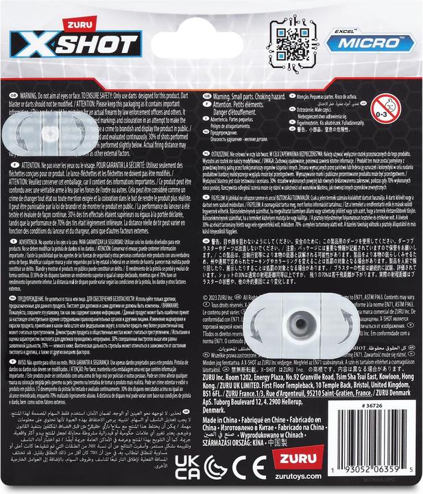 Actual product image Zuru X-Shot - Micro 2.0 Colour Card, 12pcs/PDQ