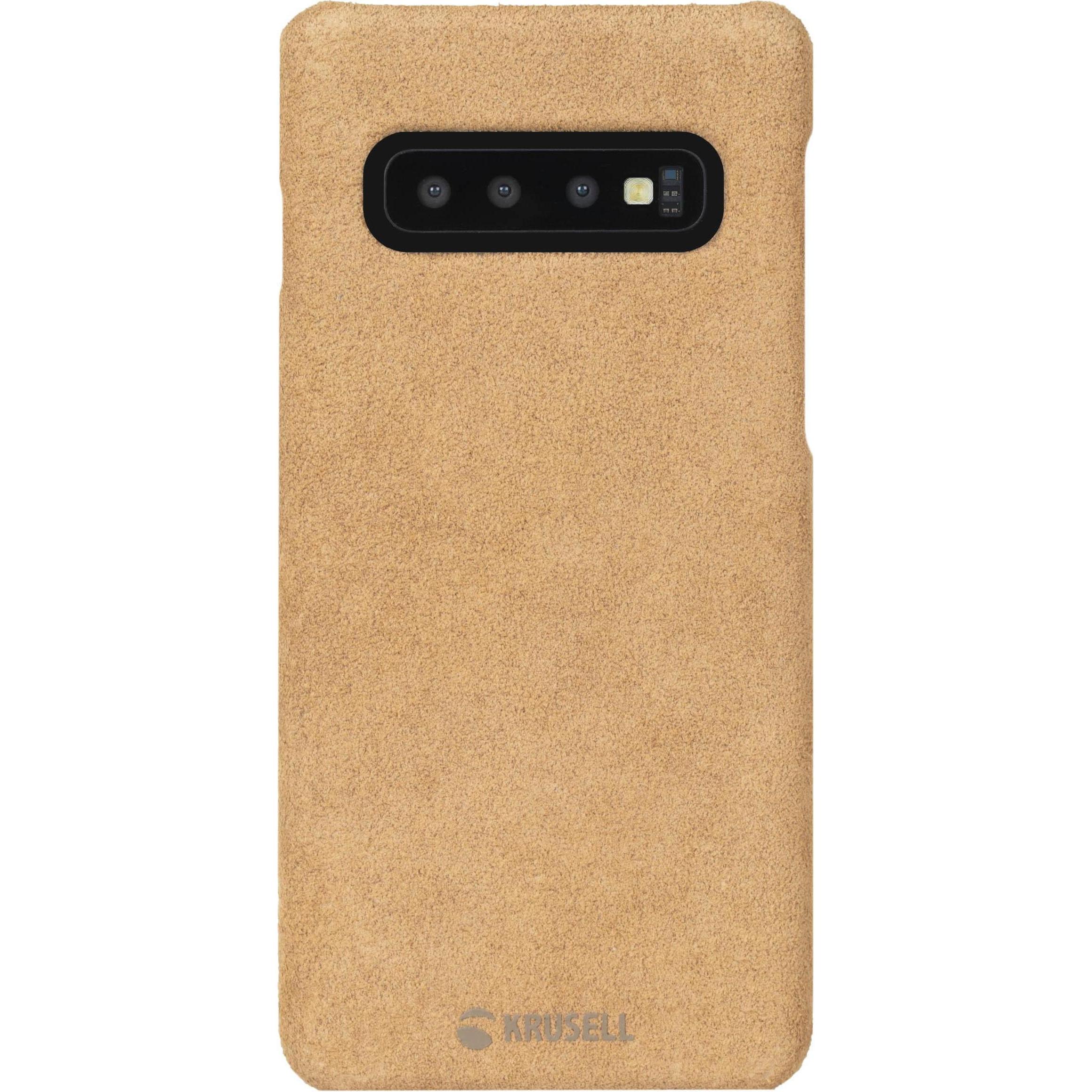 Krusell Broby Cover Samsung Galaxy S10 cognac (Samsung Galaxy S10+), Smartphone Hülle, Braun