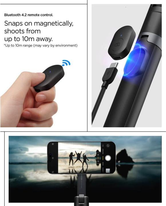 Actual product image Spigen Selfie Stick MagSafe+ Tripod black