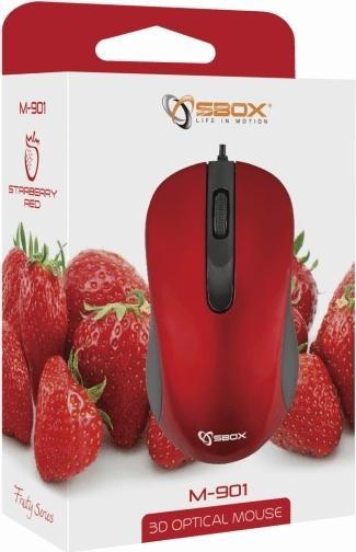 Produktbild Sbox Optical Mouse M-901 red