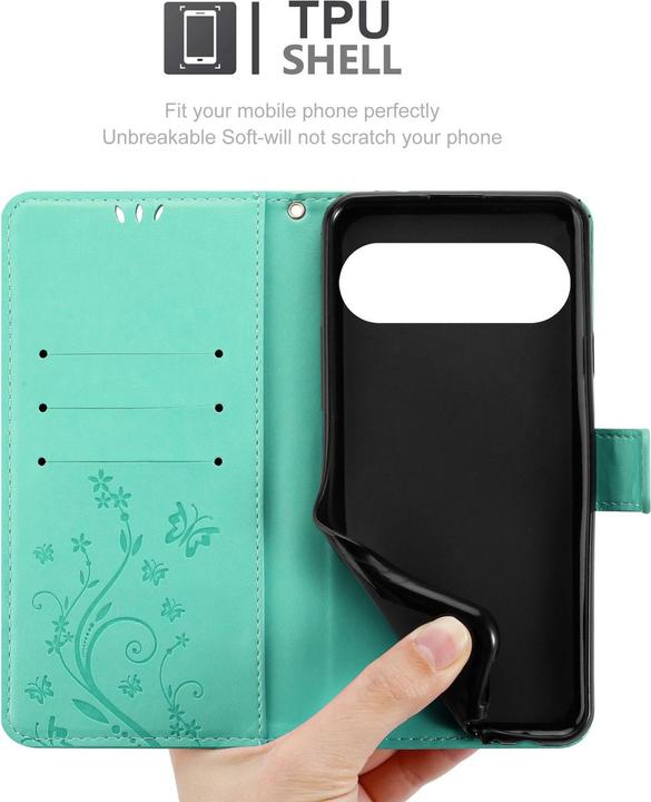 Actual product image Cadorabo Case for Google Pixel 9 PRO Flower Book (Google Pixel 9 Pro)