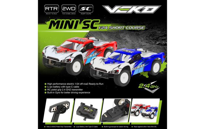 Produktbild Kyosho Europe Veko Mini SC Rot RTR (RTR Ready-to-Run)