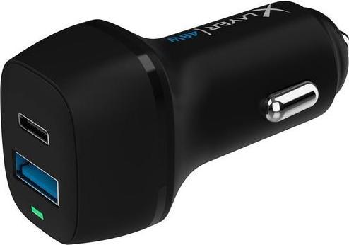 Actual product image Xlayer USB/USB Type-C car charger (48W), black