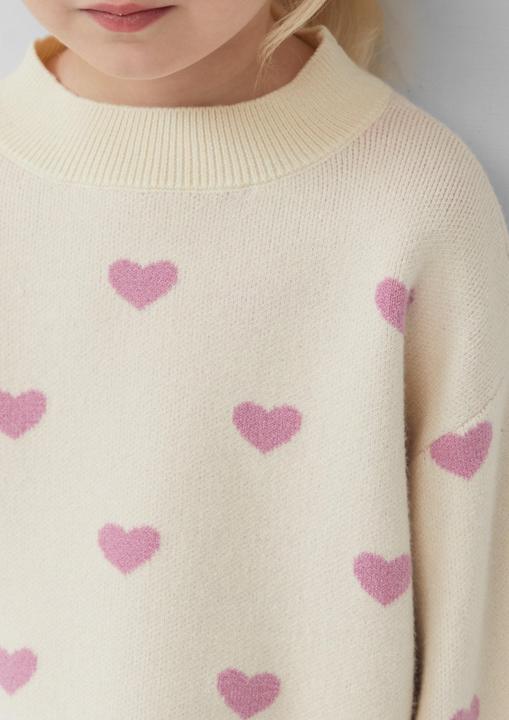 Produktbild s.Oliver Strickpullover Kurzer Strickpullover aus Viskosemix im Loose Fit (128, 134)