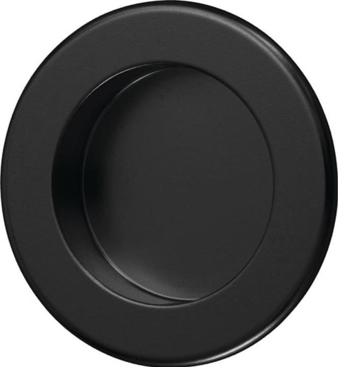 Actual product image Hermeta Shell handle aluminium black powder-coated round inlet Ø 50 mm