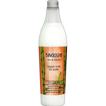 BingoSpa, Badezusatz, Bingo Argan Bademilch Rose 400ml - Pflegende Bademilch mit Arganöl (Badeöl)