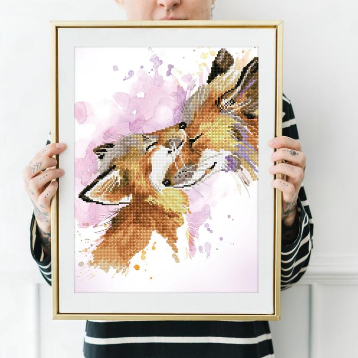 Actual product image Diamond Dotz Diamond Painting Foxes