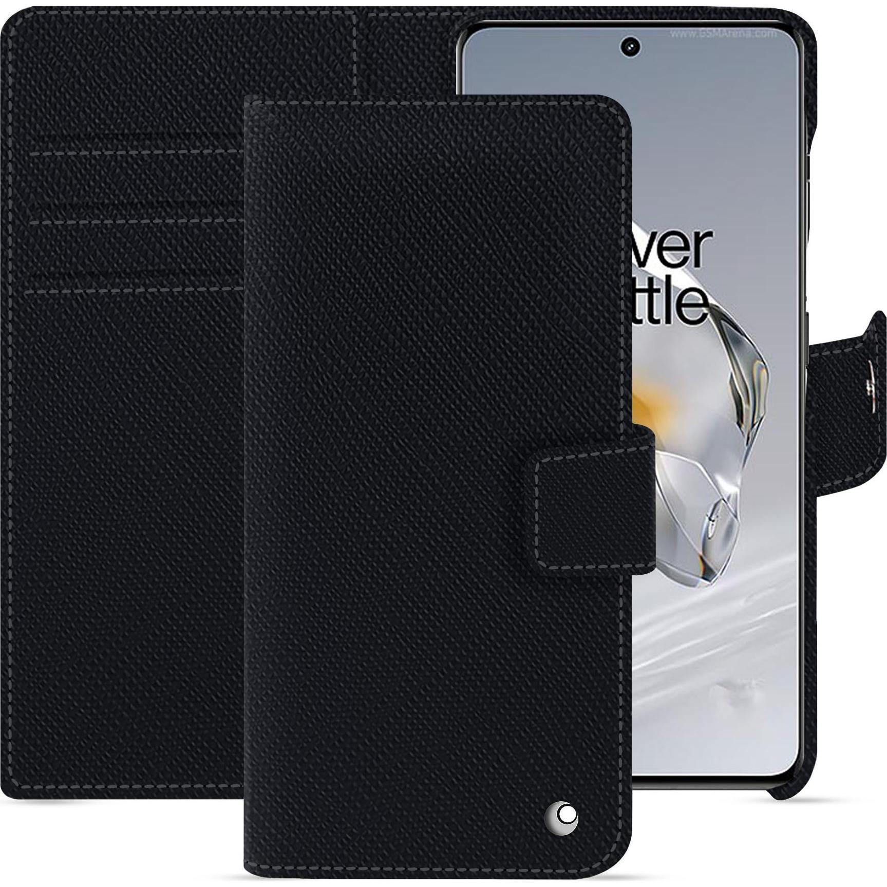 Thumbnail - Noreve Lederschutzhülle Oneplus 12 (OnePlus 12), Smartphone Hülle, Schwarz