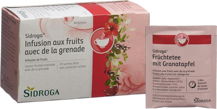 Produktbild Sidroga Früchte mit Granatapfel Tee Beutel Btl (40 g)