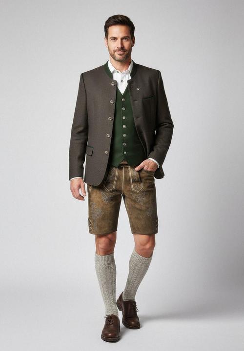Immagine prodotto Maddox Lederhose Ammersee Ziller Antik, kurz, braun (50)