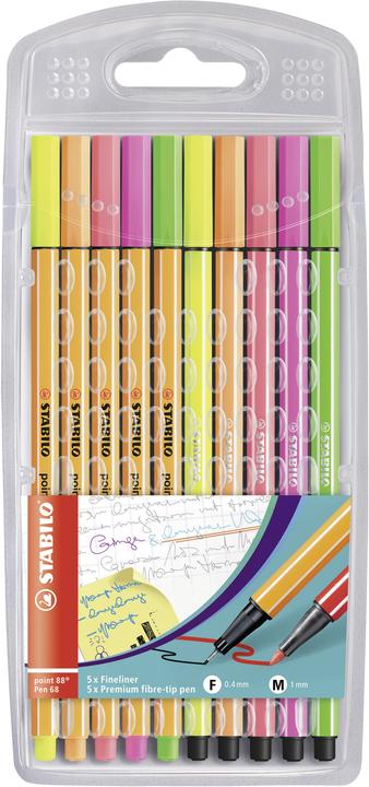 Actual product image STABILO Point 88 and Pen 68 (10x)
