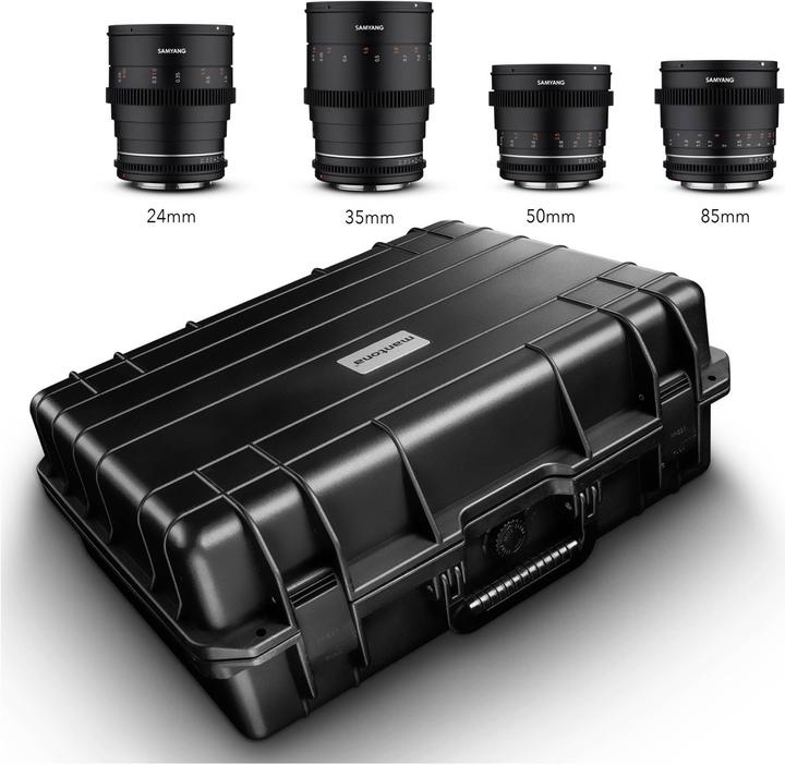 Produktbild Samyang MF 24/35/50/85mm MK2 VDSLR, Canon R Kofferset (Canon RF, Vollformat)