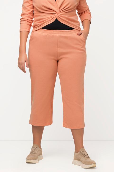 Immagine prodotto Ulla Popken Culottes di felpa, lunghe fino al polpaccio, in cotone biologico con cintura elastica (54, 56)