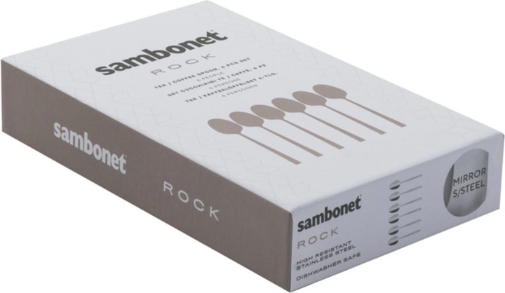 Image du produit Sambonet Cuillère à café Rock 6 pièces, argent (6 pièce(s), Scoops)
