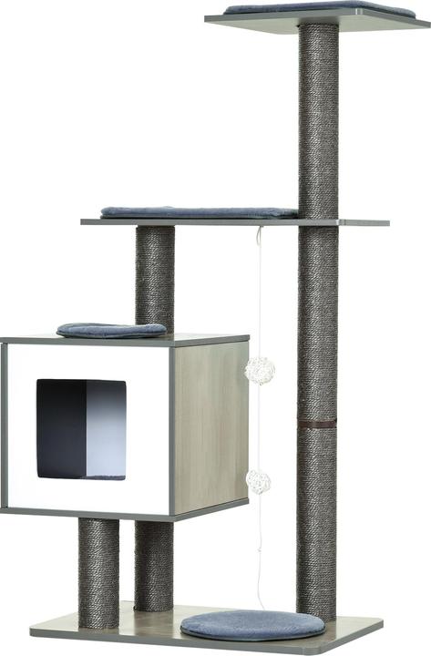 Produktbild PawHut Katzenkratzbaum (120 cm, Grau)