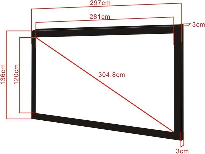 Produktbild Multibrackets M Framed Projection Screen 281x120 (120", 2.35:1)