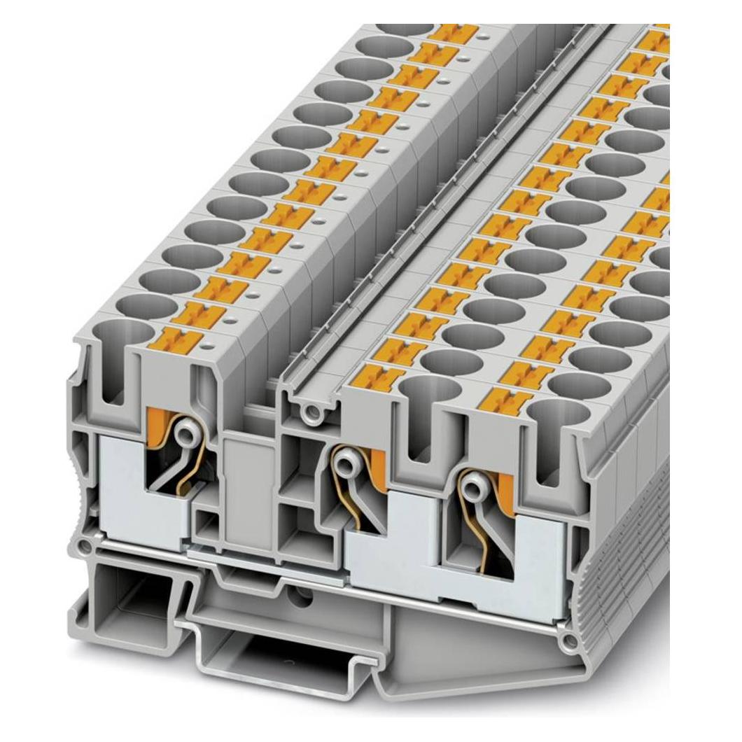 Phoenix Contact Reihenklemme Push-in, Elektronikkabel + Stecker, Grau