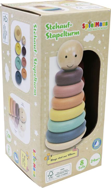 Productafbeelding Spielmaus Staande stapeltoren, silicone, 8 stuks