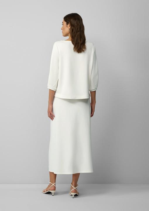 Produktbild s.Oliver Sweatshirt Loose-Fit-Shirt aus Interlockjersey mit Wasserfall-Ausschnitt (44)