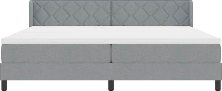 Image du produit vidaXL Boxspringbett Mit Matratze Stoff Hellgrau (200 x 200 cm)