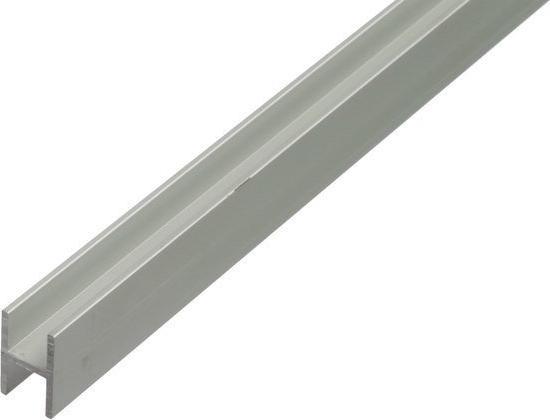 Actual product image Alberts H-profile aluminium silver anodised 9.1x12x6.5x1.3 mm, 1 m