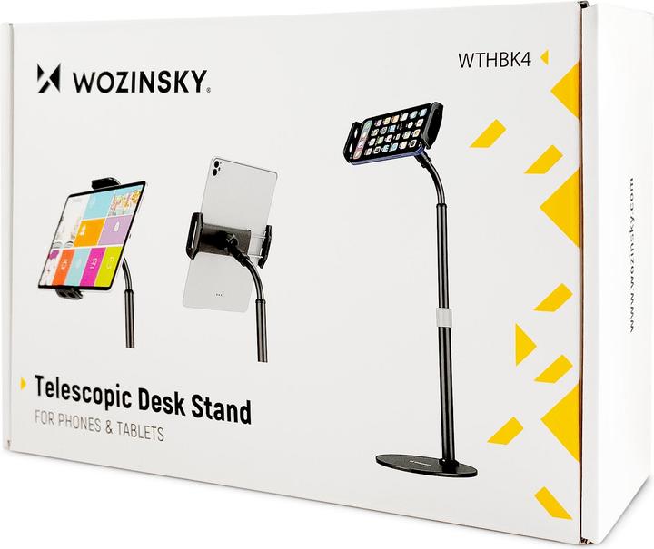 Produktbild Wozinsky stand for tablet and phone on the desk black (WTHBK4)
