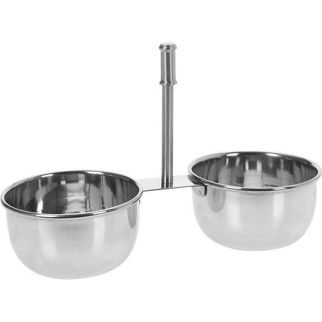 Excellent Houseware Saucenschüssel Double Edelstahl (21 x 9 x 14,5 cm), Ciotola + Scodella, Argento