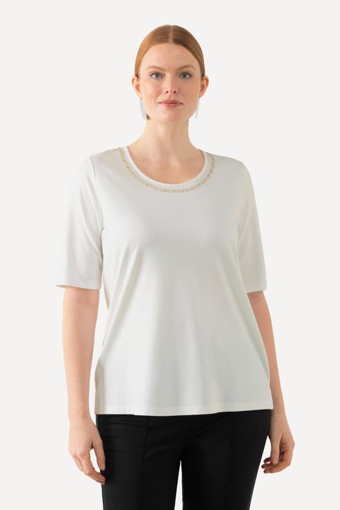 Actual product image Ulla Popken Beaded Neckline Tee (42, 44)