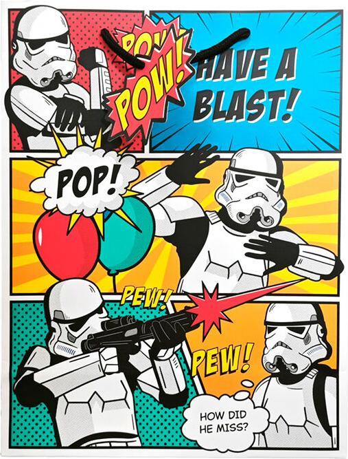 Actual product image Puckator Star Wars The Original Stormtrooper Comic Strip assorted large gift bag