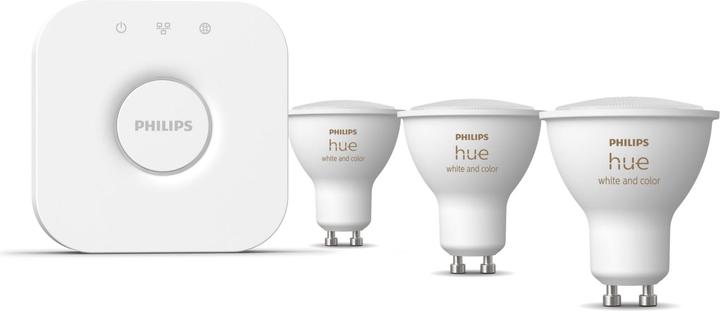 Immagine prodotto Philips Hue Starter-Set: Dreierpack (GU10, 5.70 W, 250 lm, 4 x, G)