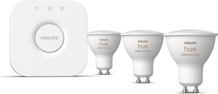 Immagine prodotto Philips Hue Starter-Set: Dreierpack (GU10, 5.70 W, 250 lm, 4 x, G)