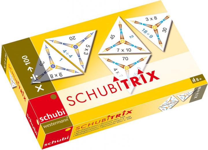 Schubitrix multiplication / division up to 100 (German, Spanish, French, Dutch, Italian, English)