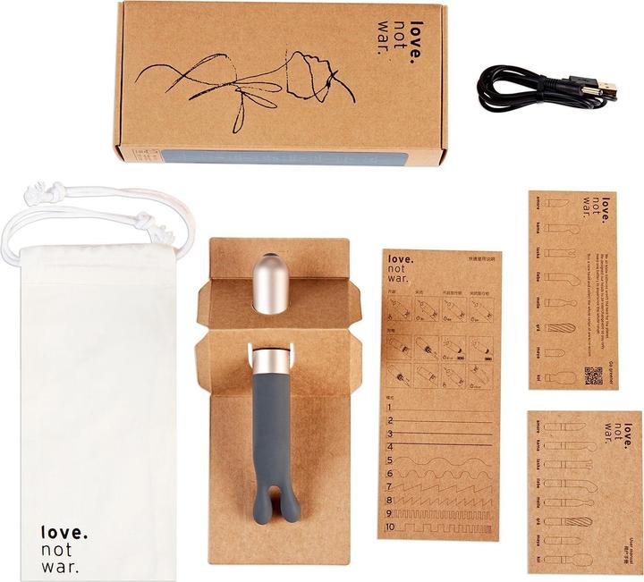 Actual product image Lovehoney x Love Not War Laska Sustainable Rechargeable Dual Stimulation Vibrator