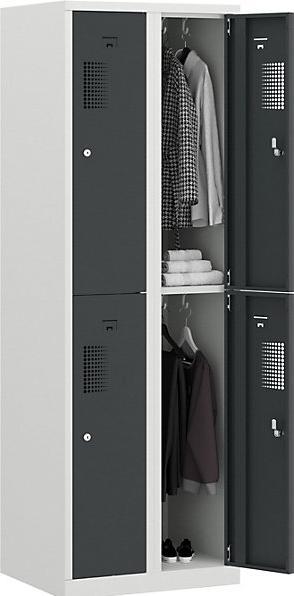 Actual product image eurokraft basic Locker, 4 compartments, width 600 mm (60 cm, 180 cm)
