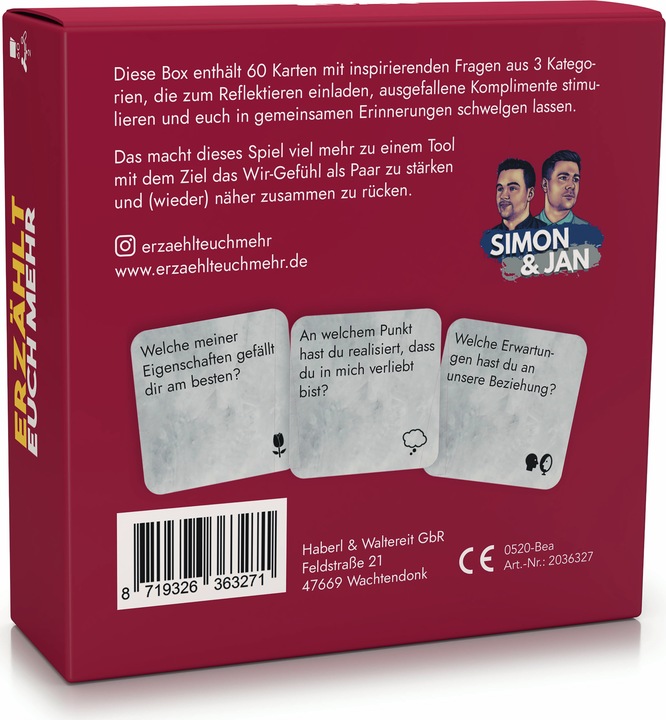 Actual product image Simon & Jan Tell you more for couples (German)