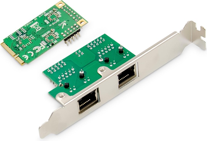 Produktbild Digitus Dual Gigabit Ethernet Mini PCI Express Netzwerkkarte (Mini PCI Express)