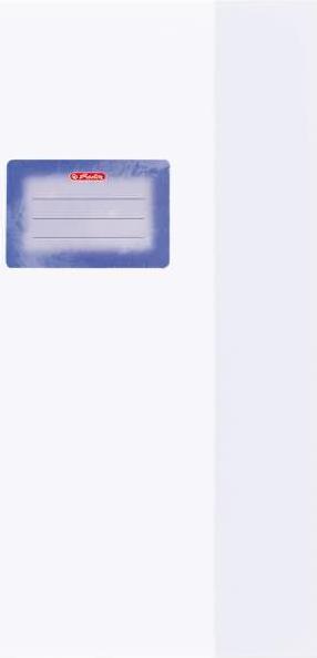 Actual product image Herlitz File protector DIN A4, embossed (raffia), PP, white with glued-on inscription label (A4)