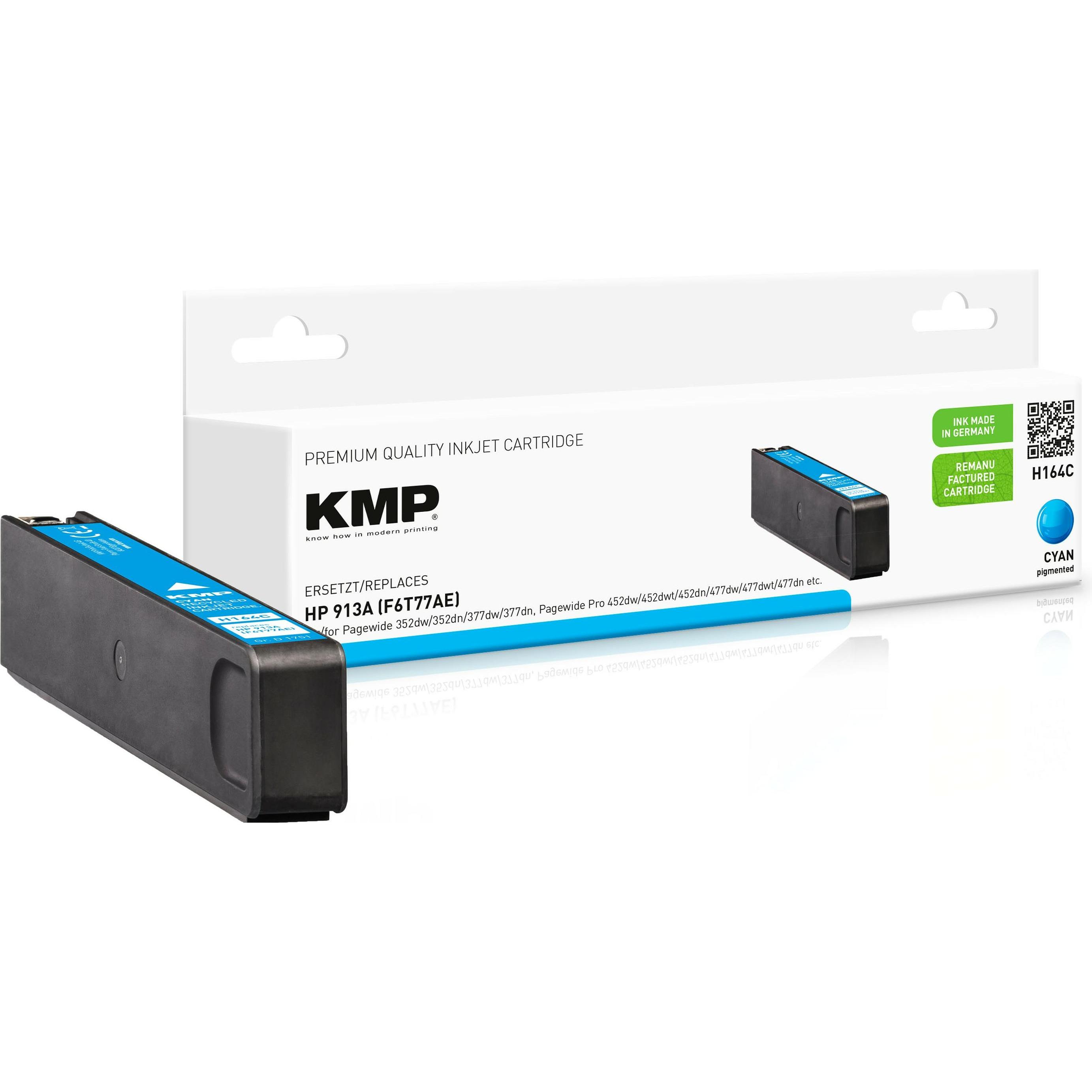KMP, Druckerpatrone, Tinte ersetzt HP913A (F6T77AE) (C)