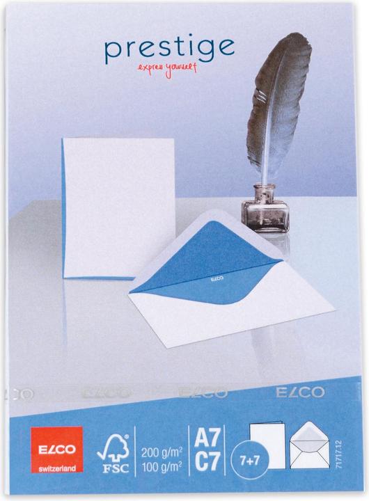 Produktbild Elco Doppelkarten mit Briefumschläge Prestige (C7, A7, 7 x)