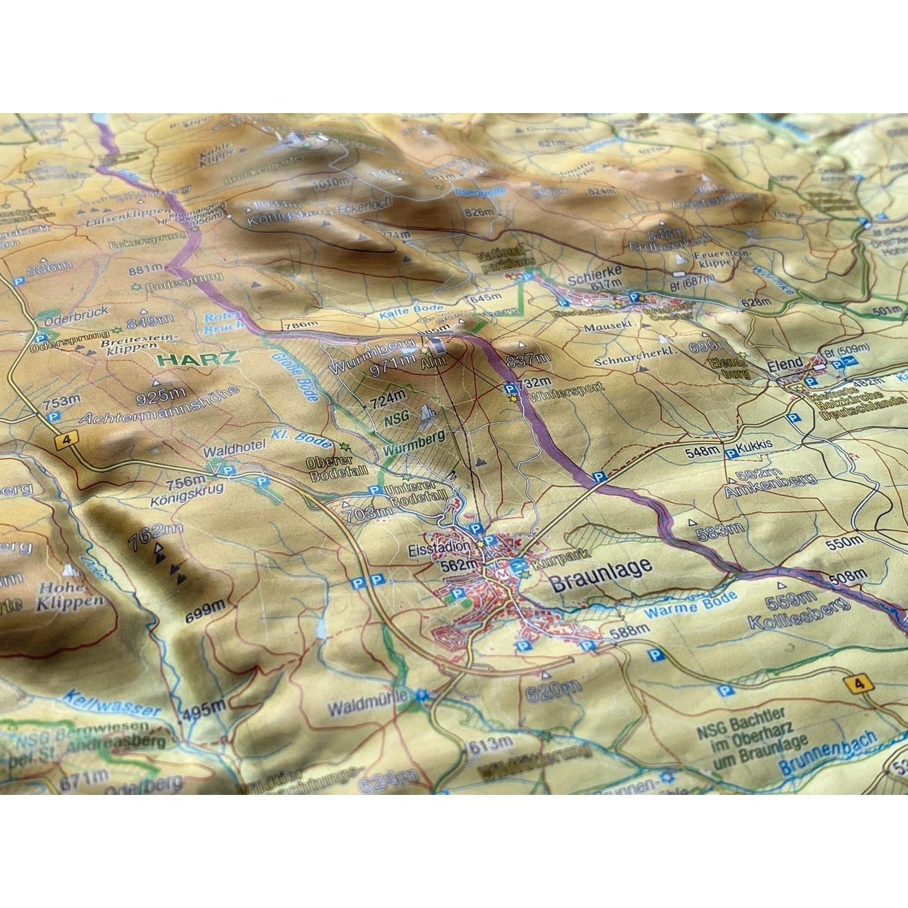 Thumbnail - Markgraf:Relief Harz 1:110.000, Landkarte