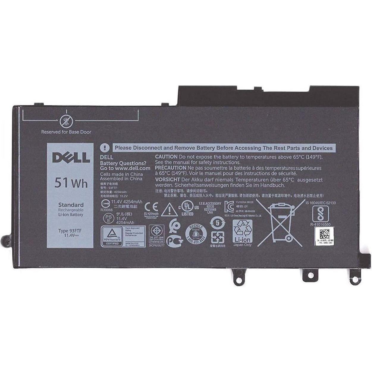 Dell Battery, 51WHR, 3 Cell (3 Zellen), Notebook Akku
