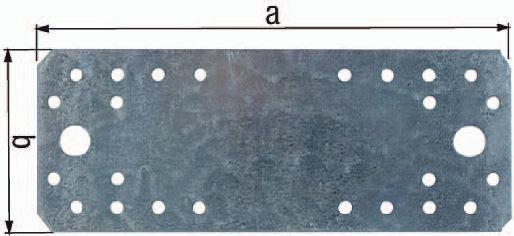 Image du produit GAH Raccord plat Alberts 100x40x2,5 galvanisé (Connecteurs plats, 25 pcs)