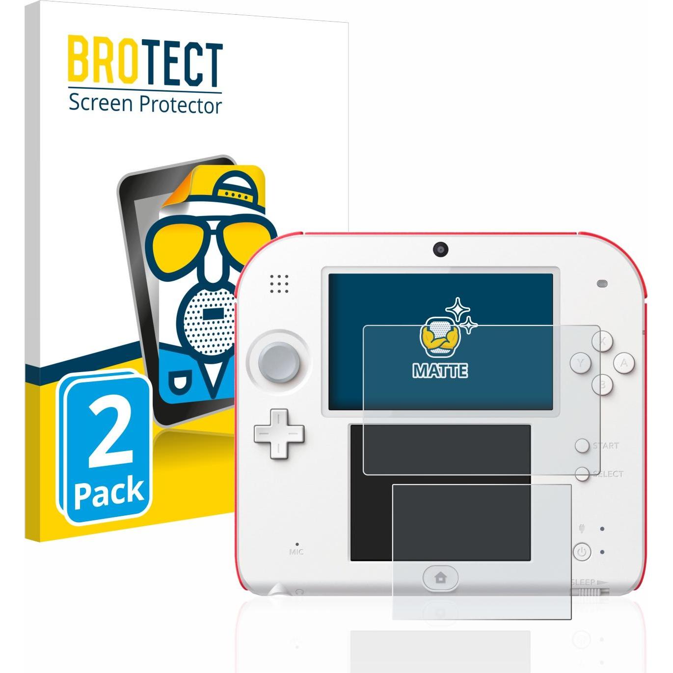 BROTECT Entspiegelungs-Schutzfolie Displayschutz Matt (DSi XL), Weiteres Gaming Zubehör, Grau